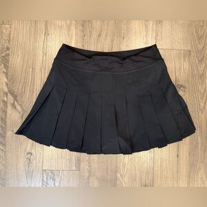 CRZ YOGA Black Mini Pleated Tennis Skirt